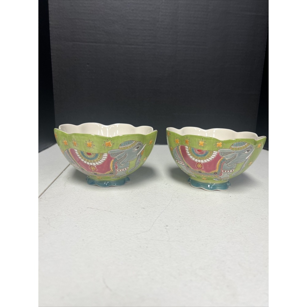 Artistic Accents Elephant Bowls, Set of‎ 2